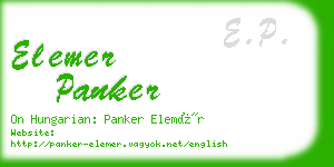 elemer panker business card